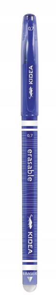 12x Długopis Zmazywalny Niebieski 0,7 mm Wymazywalny Z Gumką Kidea