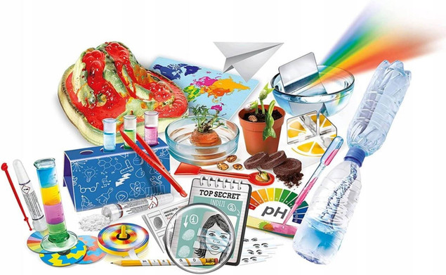 110 Eksperymentów Chemik Fizyk Laboratorium Naukowa Zabawa 8+ Clementoni