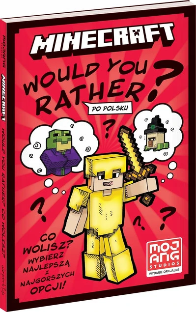 Strona wewnętrzna książki Minecraft Would you rather?