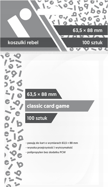 KOSZULKI NA KARTY Rebel Classic Card Game 63,5x88 mm 100 Sztuk