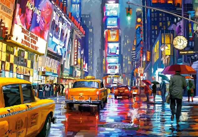 Puzzle 1000 Times Square NOWY JORK Manhattan Widok Krajobraz 9+ Castorland