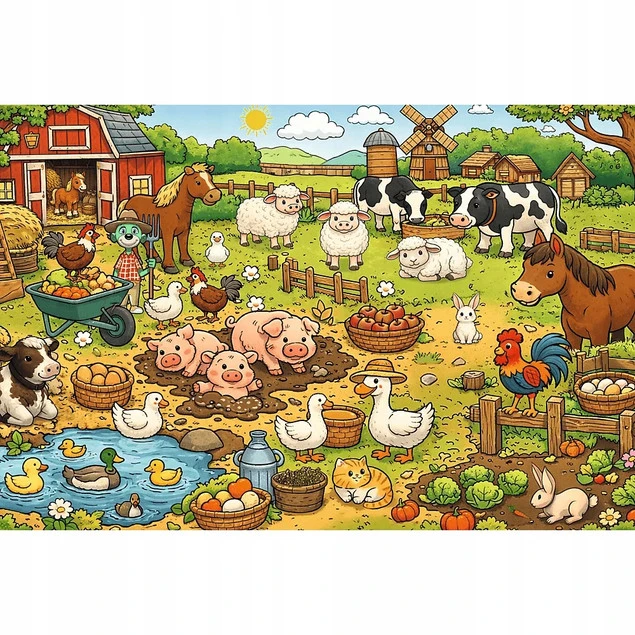 Puzzle Trefl Wieś detale
