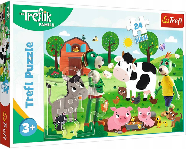 PUZZLE 24 MAXI TREFLIKI NA WSI RODZINA TREFLIKÓW TREFL