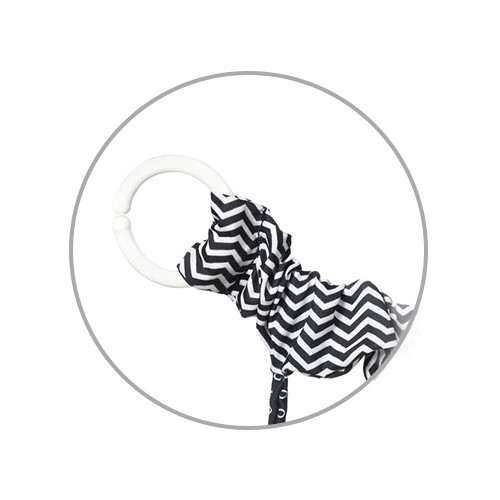 BABYONO ZAWIESZKA DO WÓZKA I FOTELIKA SENSORYCZNA KONTRASTOWA CHEESE & SKIP