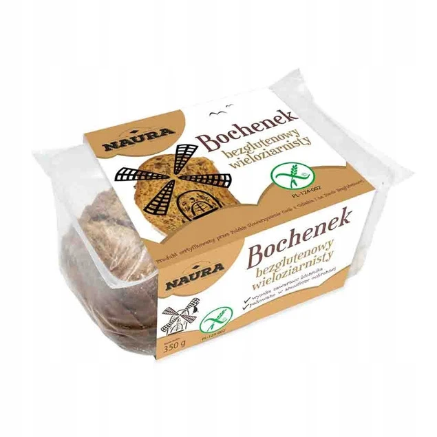 Naura chleb bezglutenowy bochenek wieloziarnisty 350g