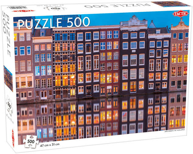 Puzzle Tactic 500 elementów Amsterdam Super Fińskie Wysoka Jakość