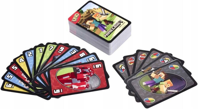UNO Minecraft gra karciana 112 kart 7+