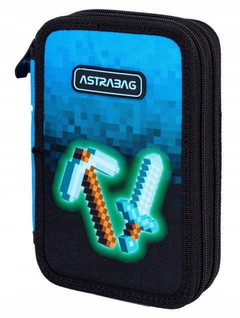 Piórnik podwójny z wyp. Blue Pixel ASTRA