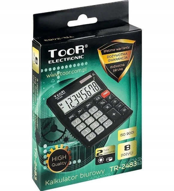 Kalkulator biurowy TOOR TR-2483 8-pozycyjny