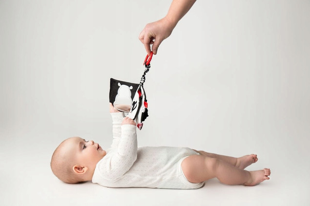 Książeczka sensoryczna Kto to? Co to? Mom’s Care – kontrastowa, edukacyjna