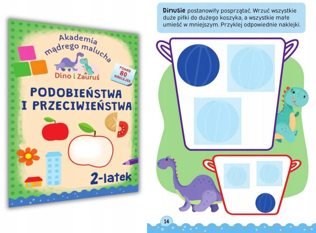 Akademia Mądrego Malucha 2-LATEK Podobieństwa i Przeciwieństwa 80 NAKLEJEK