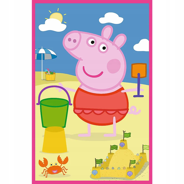 Puzzle Świnka Peppa 3 x 50 elementów 34877 Siła przyjaźni Trefl 3w1 4+