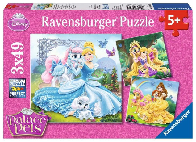 Puzzle Ravensburger Księżniczki Disneya 3x49 elementów kartonowe