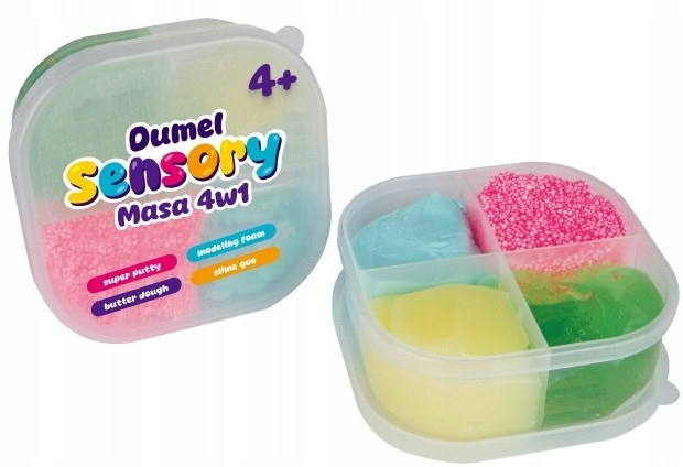 DUMEL SENSORY masa plastyczna 4 w 1 GNIOTEK SLIME kreatywna zabawka 1szt