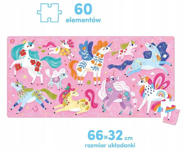 Puzzle Ach Jednorożce Układanka 60el. 4+ CzuCzu