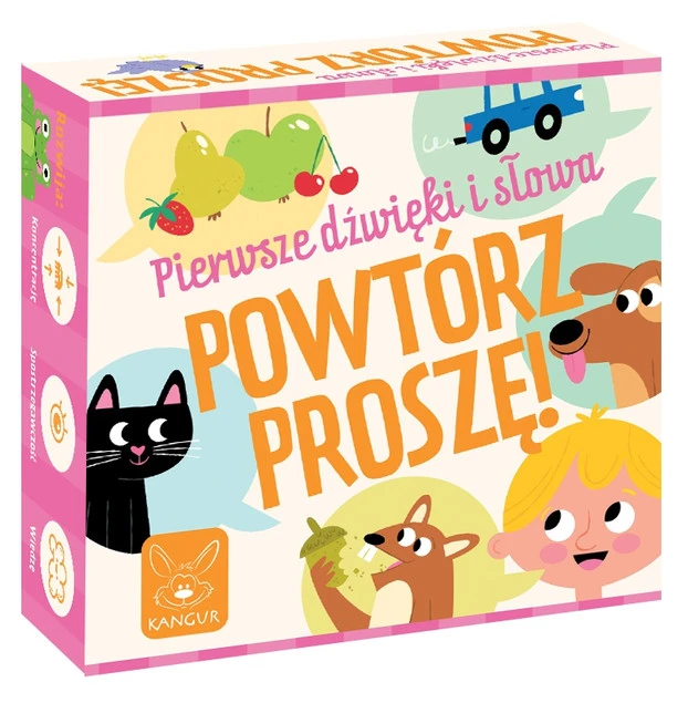 Gra planszowa Powtórz Proszę! Pierwsze dźwięki i słowa Kangur_1
