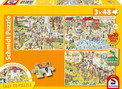 Puzzle Schmidt Spiele 3x48 el. Zabawa w Zoo dla Dzieci 3+