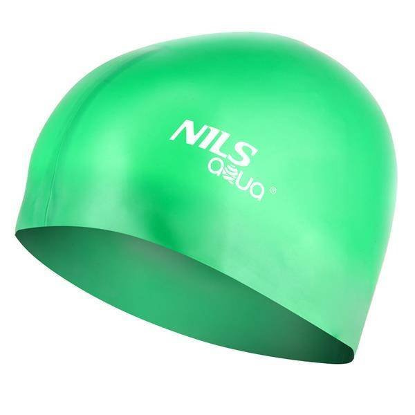 JEDNOKOLOROWY SH74 CIEMNOZIELONY CZEPEK SILIKONOWY  NILS AQUA