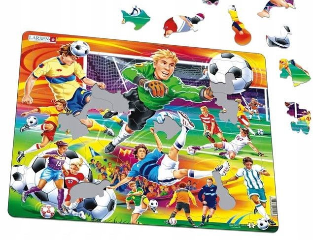 Puzzle Larsen 65 elementów Piłka Nożna Futbol Soccer dla Dzieci 5+