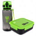 Bidon 500 ml + Śniadaniówka 1200 ml St. Majewski Black Green