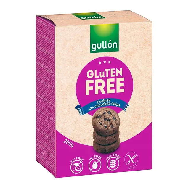 GULLON COOKIES CZEKOLADOWE BEZ GLUTENU 200g opakowanie