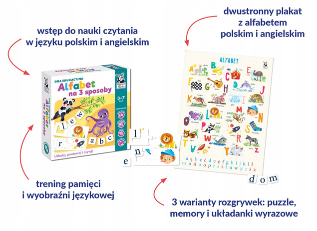 Gra edukacyjna Alfabet na 3 sposoby – Kapitan Nauka