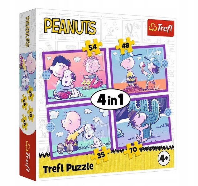 Puzzle Trefl 4w1 Snoopy Przygody 207 el. dla Dzieci