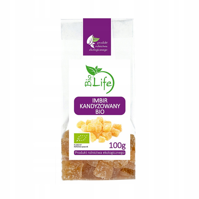 Imbir kandyzowany 100g BIO BIOLIFE