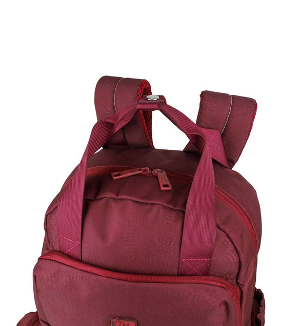 Plecak Oxford B-Ready Młodzieżowy 23L Bordowy z Rączką na Laptopa