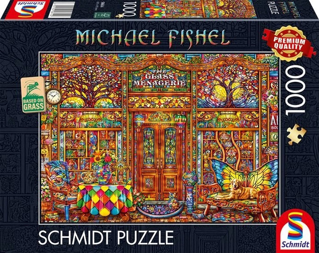 Puzzle Schmidt Szklany Zwierzyniec 1000 elementów Artystyczne Schmidt Spiele 58614