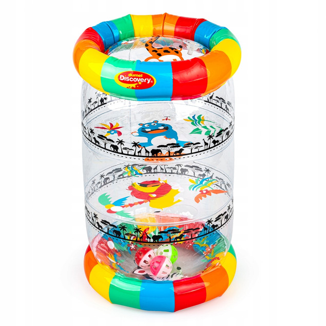 Dmuchany roler z piłeczkami do nauki raczkowania 44cm DUMEL DD30841