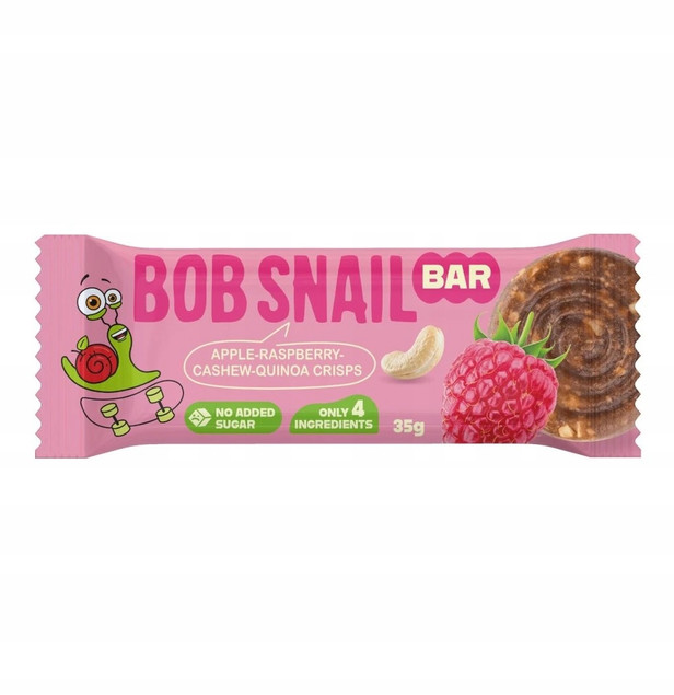 Batonik bez cukru Bob Snail jabłkowo-malinowy 35g