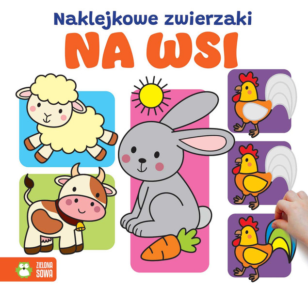 Naklejkowe Zwierzaki Na Wsi – Książeczka z Naklejkami i Kolorowankami
