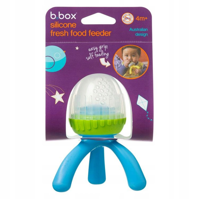Gryzak do podawania pokarmu B.Box silikonowy niebieski 5m+ BLW