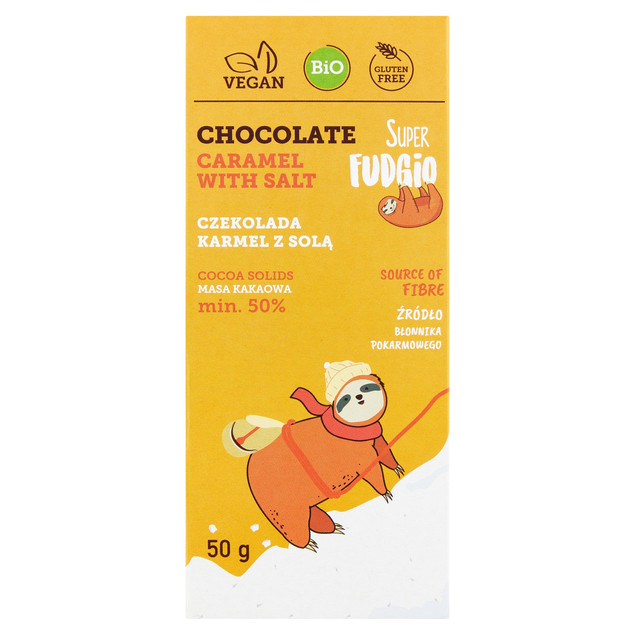 Czekolada Super Fudgio bezglutenowa karmel z solą 50 g