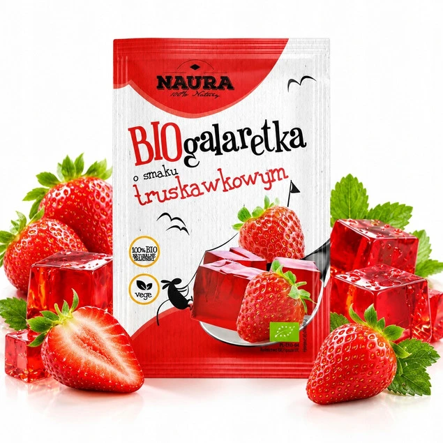 Naura BIO Naturalna Wege Galaretka Truskawkowa