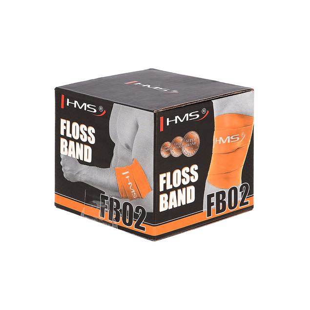 FB02 ORANGE 1.0 x 50 x 2080 MM FLOSS BAND GUMA DO ĆWICZEŃ HMS