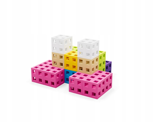 Klocki Konstrukcyjne Meli Cube Pink 50 el. dla Dziewczynki
