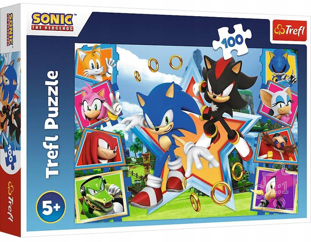 Puzzle 100 Układanka Jeż SONIC Gra SHADOW Knuckles Dzieci Obraz 5+ Trefl