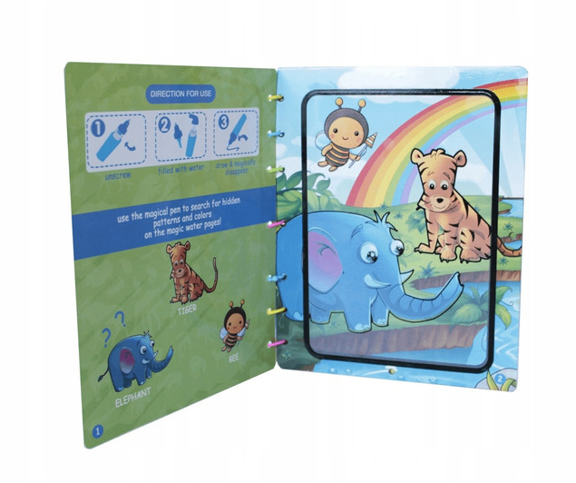 Askato Książeczka Z Pisakiem Wodnym - Kolorowanka Magiczne Zoo 3+