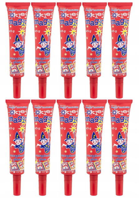 10x Klej Magic Scrapbook 45g w tubce z aplikatorem - Kamaben