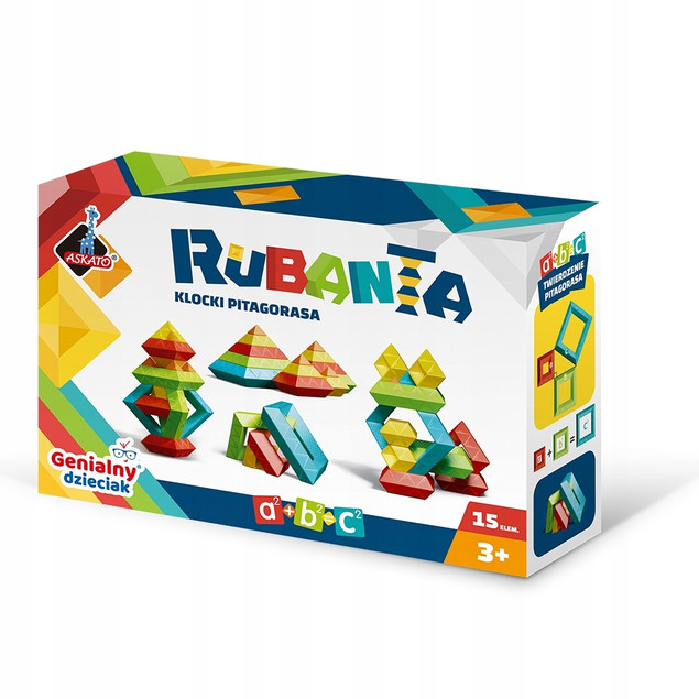 ASKATO Rubanta Klocki Pitagorasa Plastikowe Klocki Edukacyjne Geometria