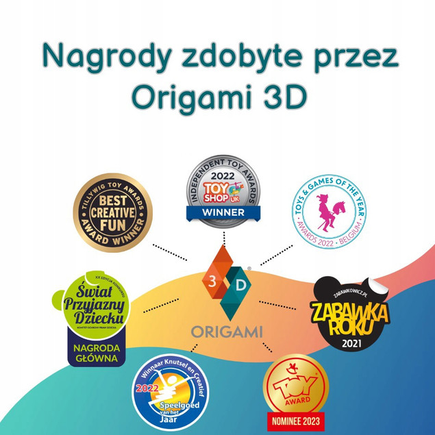 ORIGAMI 3D - Alexander - Sowa - Owl - 380 elementów, zestaw kreatywny sztuka z papieru