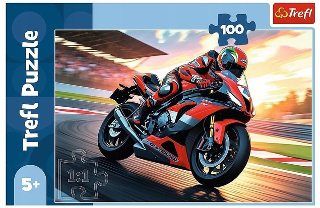 Puzzle Trefl 100 elementów Szybki motocykl
