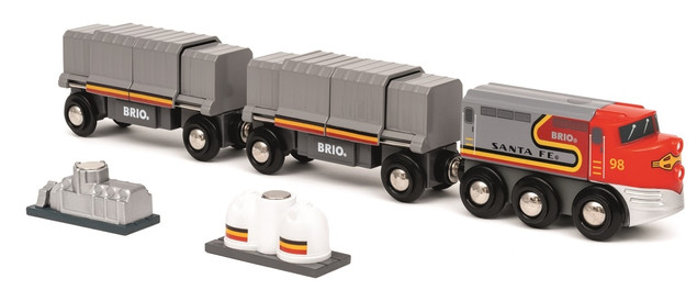 Pociąg BRIO wielokolorowy z 2 wagonami
