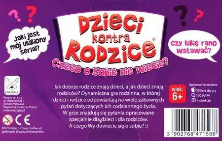 Dzieci Kontra Rodzice. Czego O Sobie Nie Wiecie?