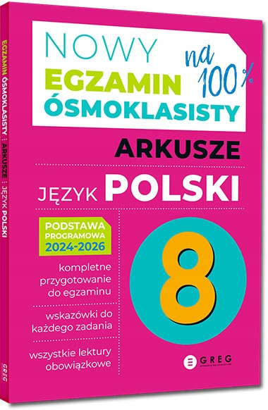 3x EGZAMIN ÓSMOKLASISTY ARKUSZE MATEMATYKA POLSKI ANGIELSKI