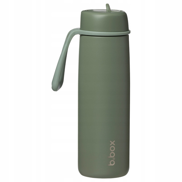 B.Box Butelka Termiczna ze Składanym Ustnikiem 690 ml Olive | Bidon Termos Stal Nierdzewna