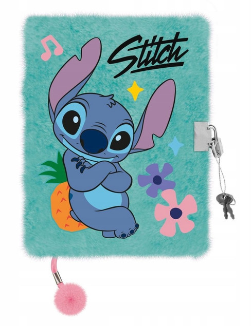 DISNEY STITCH WŁOCHACZ PAMIĘTNIK NOTES zamykany na kłódkę 3329