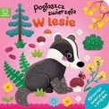 Książeczka Sensoryczna dla Maluszka Pogłaszcz Zwierzęta W Lesie z Brokatem